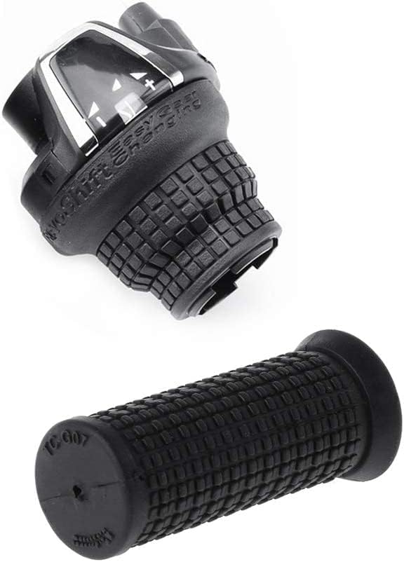 Miniatura 4 de 2 empuñaduras para manillar de bicicleta, MTB Cycle Road Mountain Bike Scooter Bicicletas, manillar de goma con un solo bloqueo en la barra del