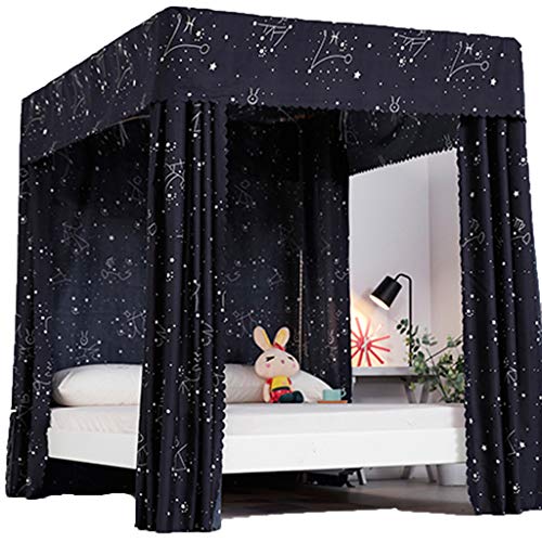 Obokidly Princess 4 Corner Post Bed Curtain Canopy;Windproof Lightproof Bed Canopy Mosquito Net