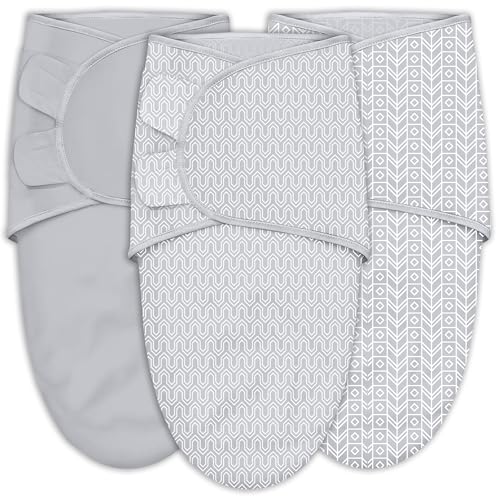 SWEET DOLPHIN 3-Pack Baby Swaddle Sleep Sacks -...