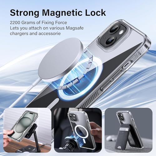 Image of PC & TPU Back Case Cover for Apple iPhone14 | Mag-Safe Compatible | Camera Protection | Transparent Mobile Phone Case Cover for Apple i Phone 14 / i Phone 14 | Transparent Back Cover