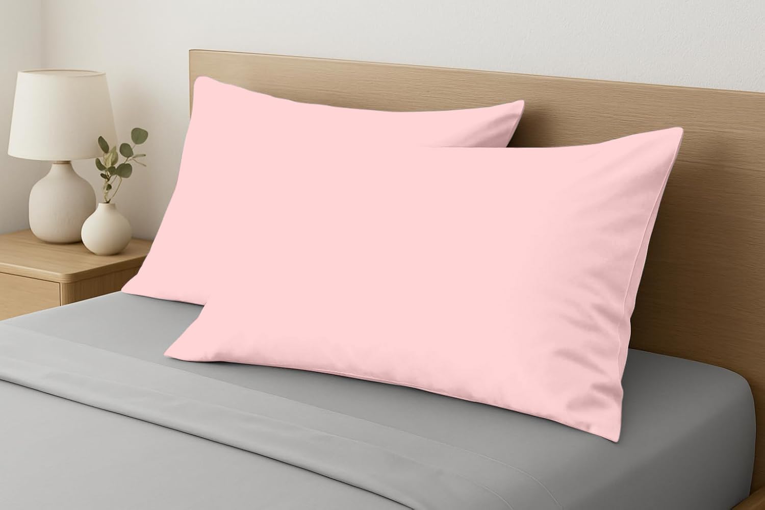 Travel Pillow Cases 12x16 Pack of 2 Peach Organic Cotton Envelope Closure