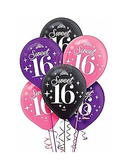 HK balloons 30Pcs Celebrate Sweet 16 Birthday Decoration item Enchanting Sweet 16 Birthday Bash – Sparkling Party Decorations & Balloons for a Magical Celebration