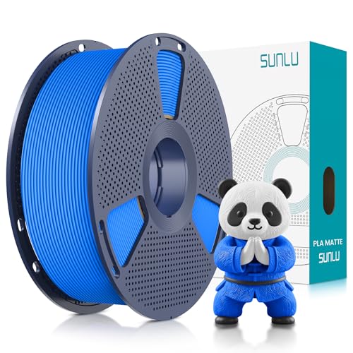 Image of SUNLU PLA Matte 3D Printer Filament 1.75mm, PLA Filament 1kg Spool (2.2lbs), Dimensional Accuracy + /- 0.02mm, Matte Klein Blue PLA