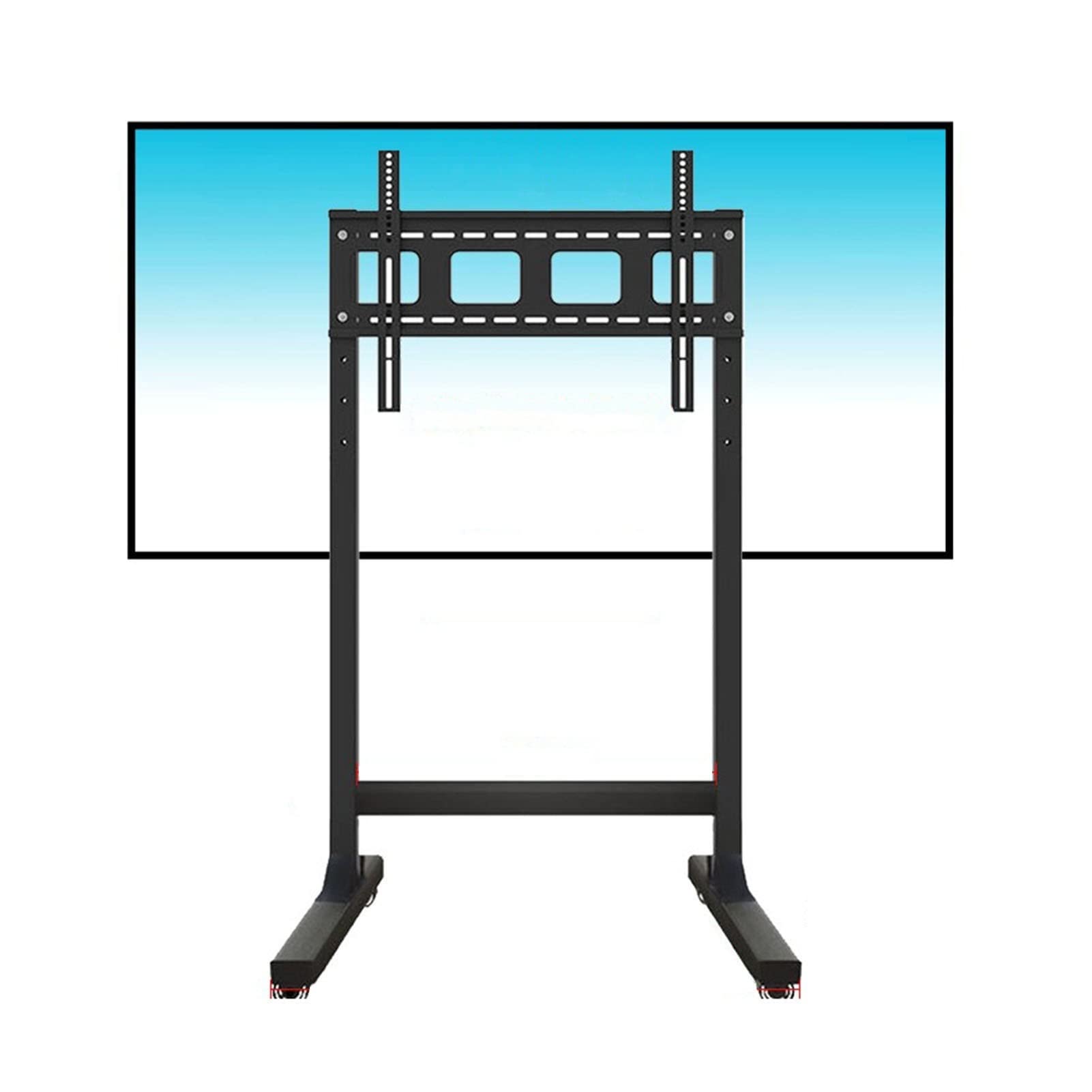 OLSKFUH Universal Tv Stand Mobile Tv Cart For 32-75 Inch Tvs, Height Adjustable Rolling Floor Stand With Wheels, Holds Up To 50Kg/110 Lbs, Max 600X400Mm,