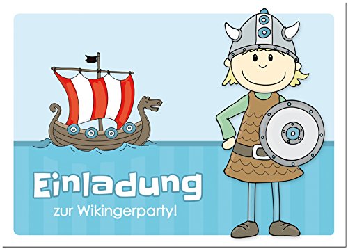 10 Einladungen zum Kindergeburtstag "Wikinger" Cover