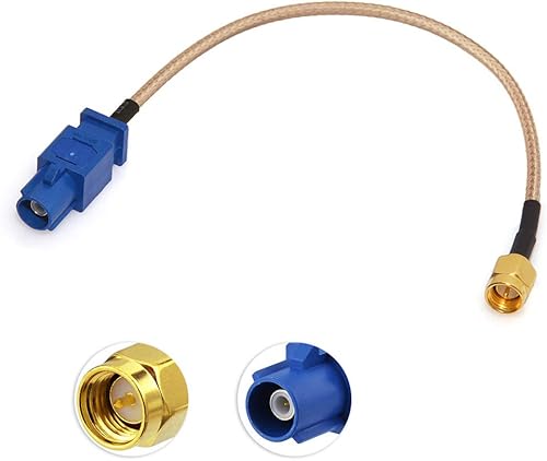 Bingfu Cable adaptador de antena GPS para vehículo SMA macho a Fakra C macho cable coaxial azul de 5.9 in 6 pulgadas para vehículo camión SUV coche