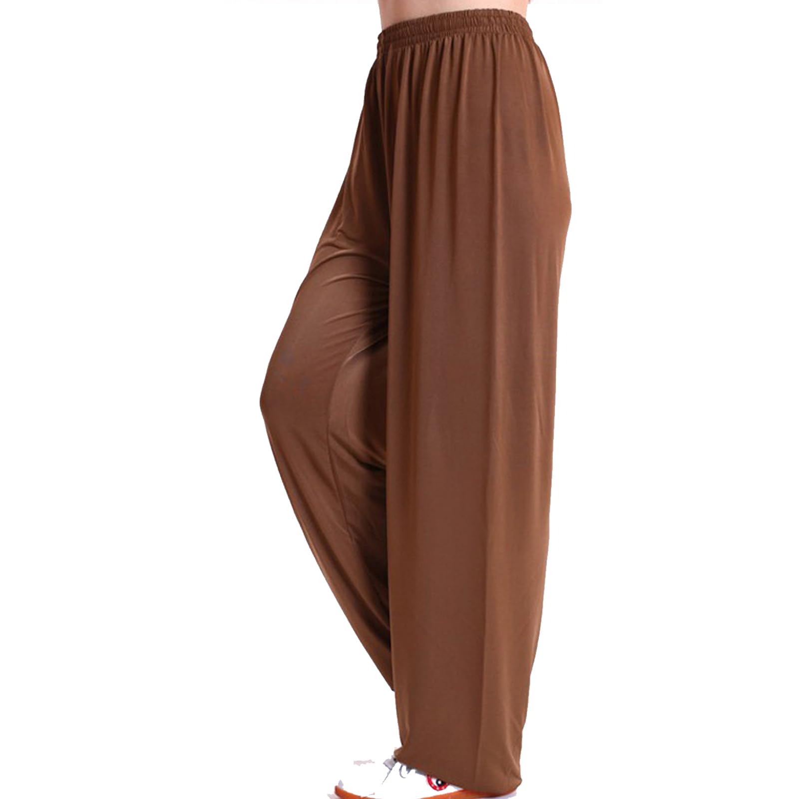Pantalons Tai chi Femme, Respirant Pantalon Kung Fu Qi Gong Homme avec Poches, Pantalons de Arts Martiaux Yoga Entraînement élastique Taille(Size:XL,Color:Style - g)