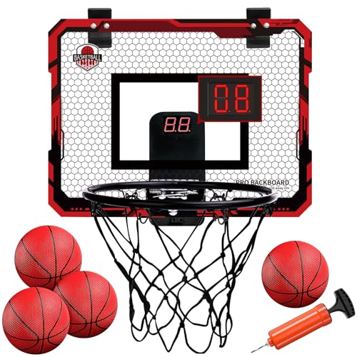 KIMIGO Canestro Basket Bambini,Canestro Basket da Camera,Mini Canestros da Baskets,Giocattoli Sportivi per Bambino,con 4...