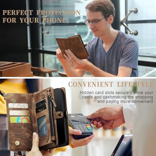 Coque iPhone 15 Plus pochette portefeuille cuir pour vos deplacements
