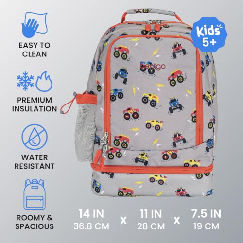 Image of Bentgo Kids 2-in-1 Backpack & Insulated Lunch Bag with Padded Straps