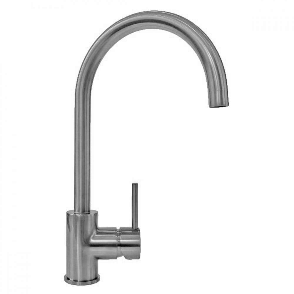 Astini Silver Echo Brushed Stainless Steel Single Lever Kitchen Sink Mixer Tap
