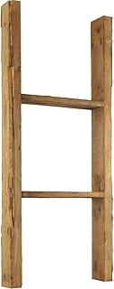 Ekena Millwork DECR015X036X04LDRBR Vintage Farmhouse 2 Rung Ladder, Barnwood Decor Collection, 15"W x 36"H x 3 1/2"D, Weathered Brown