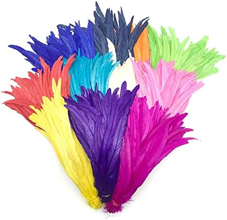 100pcs Natural Rooster Feathers Wedding DIY Plume Crafts Feathers Jewelry Making Party Carnival Headress Plumas Decor 30-35cm - Zamihalaa