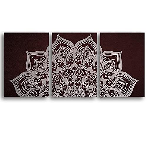 Affiches Boho Mandala Rouge pour Chambre Toile Décorative Murale Inspirante