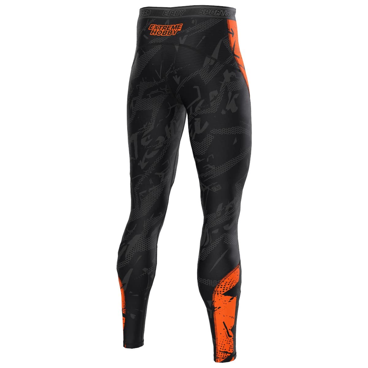 PhoneMate Legginsy sportowe męskie NEO, legginsy dla mężczyzn, sporty walki, spodnie do biegania, długie z efektem kompresji, funkcja szybkiego schnięcia