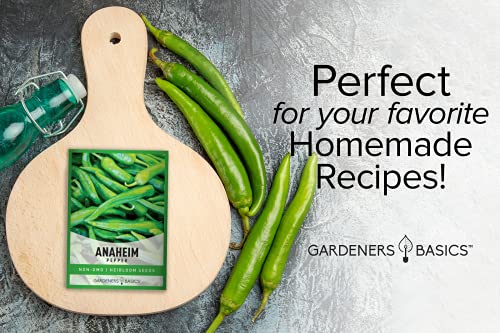 Gardeners Basics, Anaheim Pepper Seeds for Planting Heirloom Non-GMO Anaheim Peppers Plant Seeds for Home Garden Vegetables Makes a Great Gift for Gardening - Thumbnail 3
