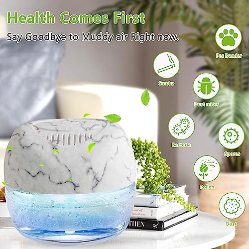 Ap Airpleasure Purifier Air Washer, Air Fresher Aroma Diffuser For Home, Office, Air Purifier With Night Light (Marbling) #TOP4
