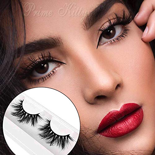 25mm High Volume Extra Long Thick 100% Cruelty-free Siberian Mink False Eyelashes Reusable Full Handmade Makeup 5D Dramatic Lashes Extension Eyelash Beauty Natural Round Look(1 pair/package)