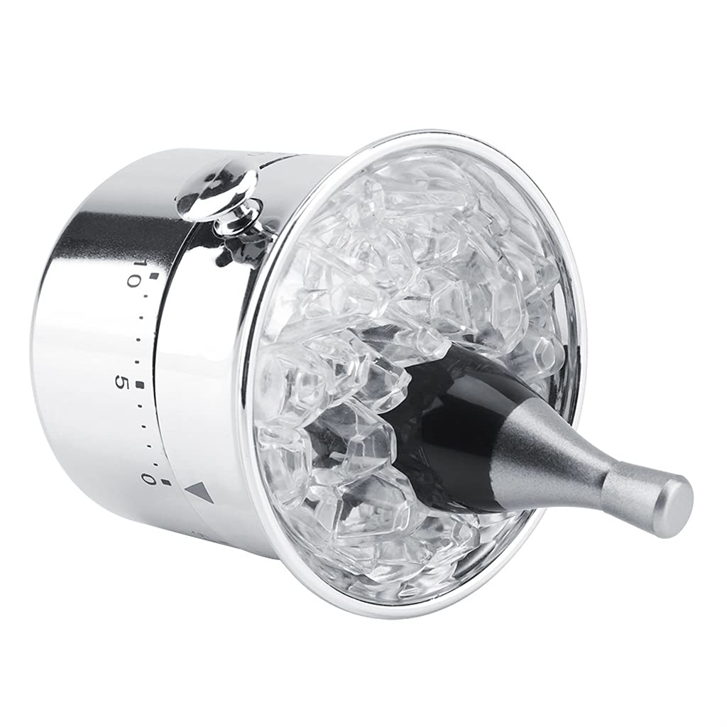 Timer, Haushalts-Eimerförmiger Küchentimer, Glocke, Edelstahl, mechanische Aufziehzeit-Erinnerung for Vorräte