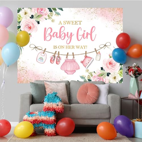 Fondo fotográfico 9x6ft rosa para baby shower miniatura 5
