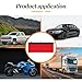 KHGUZ 3PCS Car Fender Covers, 17.72'' x 43.31'' Leather Mechanic Magnetic Vehicle Fenders Protector with Hooks, Anti Scratch Protective Mat Pad for Repair Automotive Work, Universal Fit (Red)
