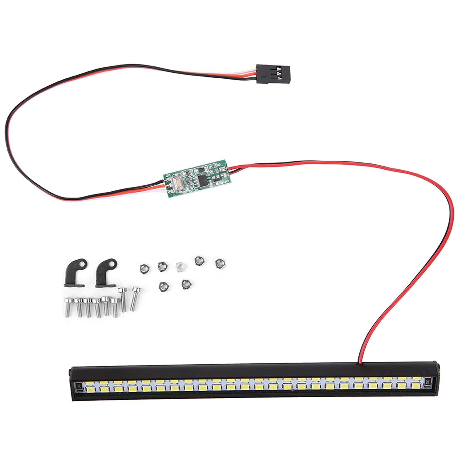 RC Dachlampe, 147 x 12 x 11,5 mm 48 Stück Lampenperlen RC Auto Dachlampe RC Crawler Universal LED Lichtleiste Teil Zubehör für RC Crawler Auto