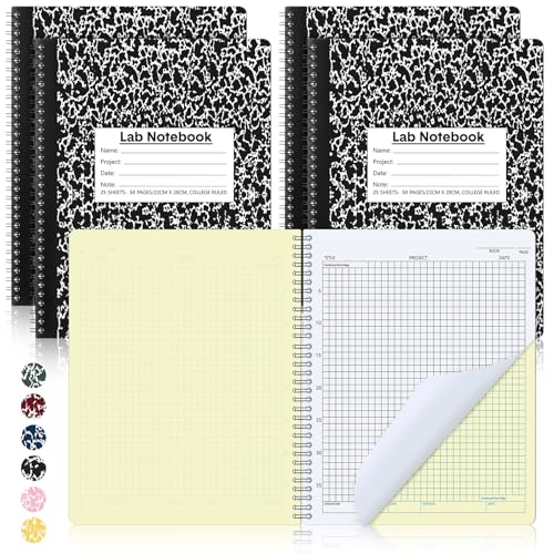 Cahier de laboratoire Affrolling pour consigner vos expériences de chimie et calculs à la fac