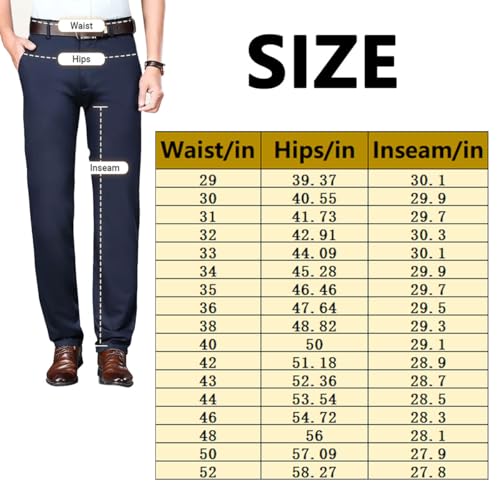 Silamone Timeless Stretch Pants, Comfortable Breathable Men's High Stretch Straight Fit Pants2