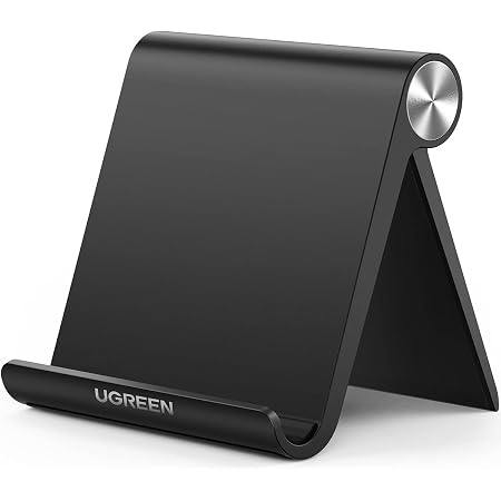UGREEN Phone Desk Stand Foldable Mobile Travel Holder Adjustable Portable Video Call Mount Compatible with iPhone 13 Pro Max 12 11 XR XS 8 SE Galaxy S21 S20 FE S10 A51 A21s Huawei P40 Pixel 6(Black)