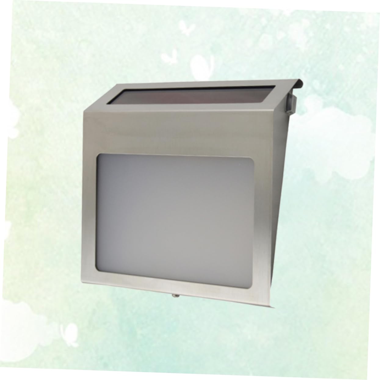 Targa Indirizzo Luminosa Solare in Acciaio Inox, Argento