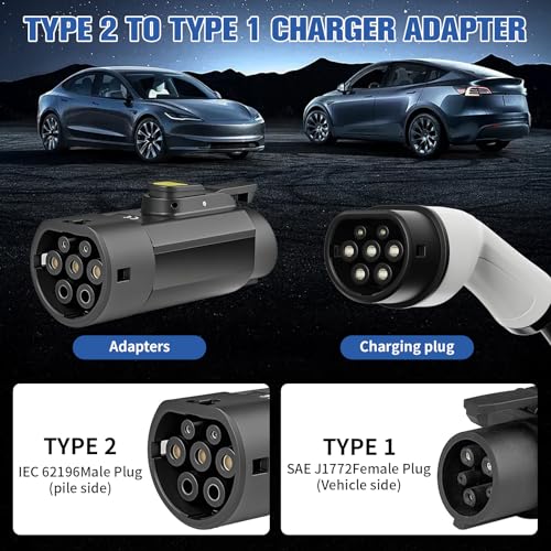 Adaptateur EV type 2 vers type 1 avec câble de charge EV de qualité supérieure - 2