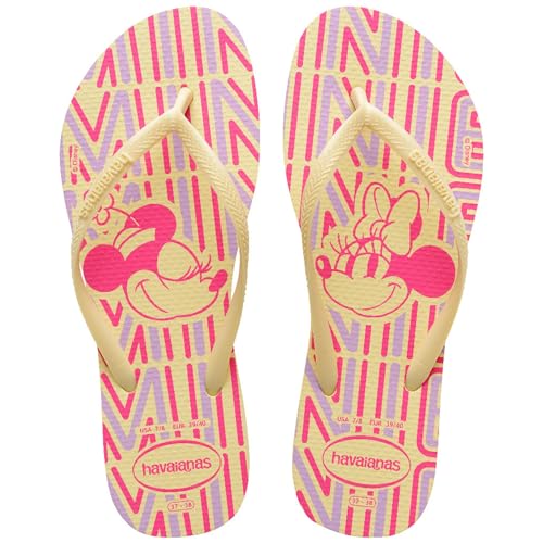 Havaianas - Slim Disney Stylish, Chanclas Cómodas, Ligeras y Estilosas, Diseños de Disney, Tiras Finas y Suela Antideslizante, Mujer