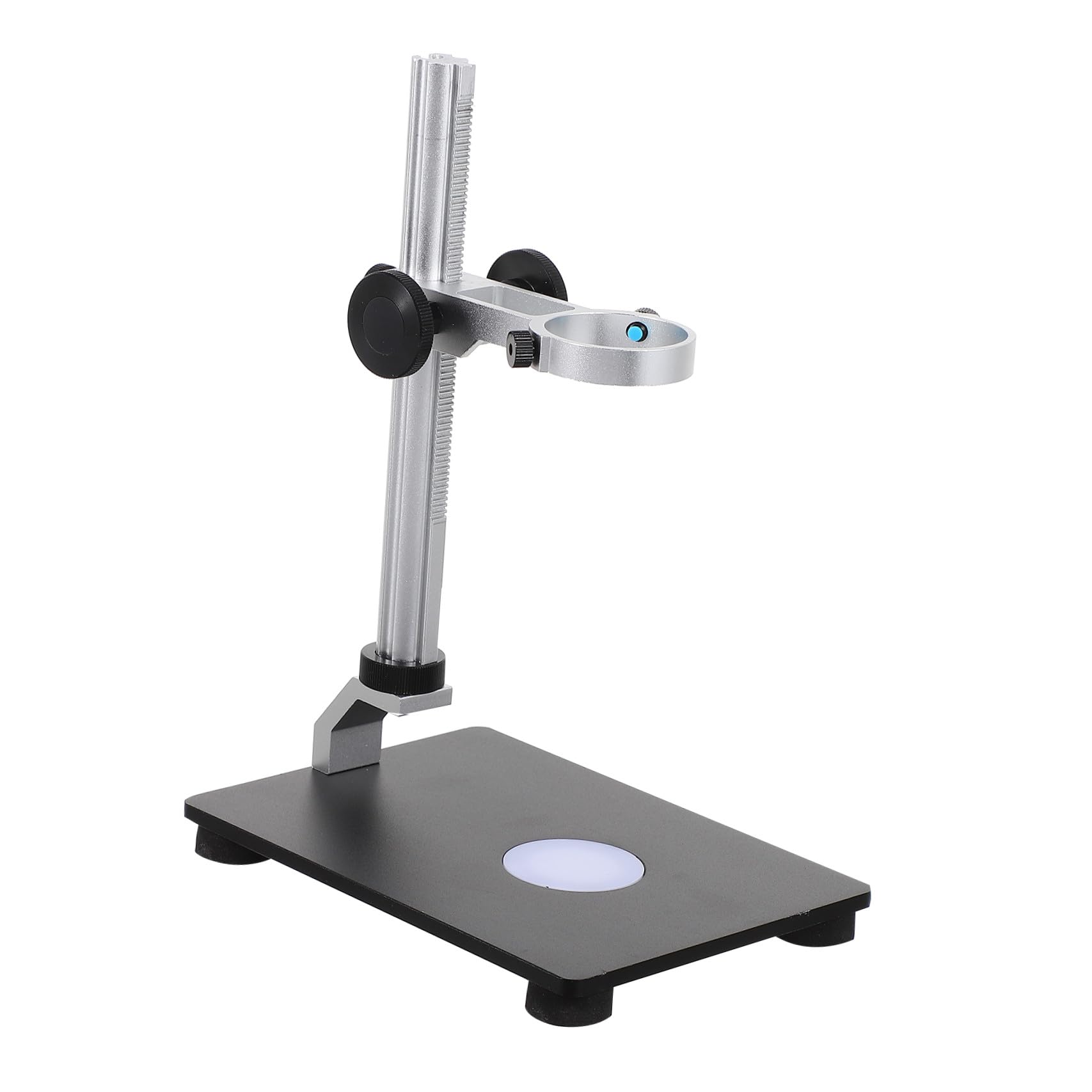Ipetboom Supporto per Microscopio con Sollevamento Regolabile Base per Telecamera Industriale con Luminosa Integrata Supporto da Tavolo Stabile per Applicazioni Sperimentali e
