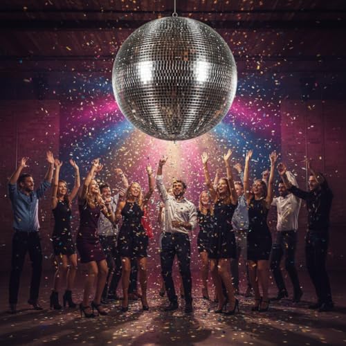 16inch Large Mirror Disco Ball - Hanging Big Disco Ball...