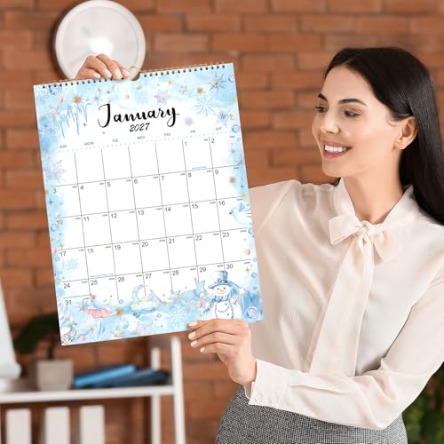 Calendario de pared 2027 mensual con bloques en blanco ideal para organizar el hogar y la cocina 7