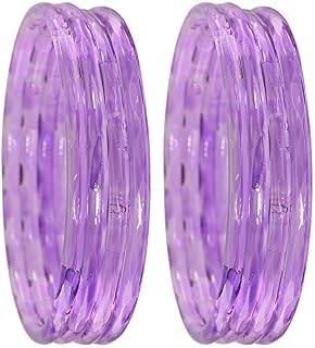 KRATUSH Women's Designer Plain Glossy Glass Kada Set For Women With Diamond Cut Design | Fancy Designer Glass Bangles | Tr... Price In India