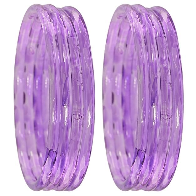 KRATUSH Women's Designer Plain Glossy Glass Kada Set For Women With Diamond Cut Design | Fancy Designer Glass Bangles | Tr... - Review, Price and Buying Guide
