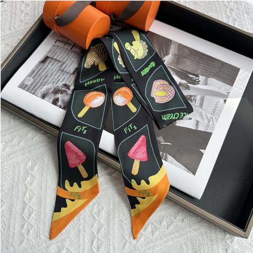 Image of Pure Mulberry Silk Scarf - Lightweight Neckerchief,Packed Handbag Band Hair Neck Scarves for Fashion Gifts