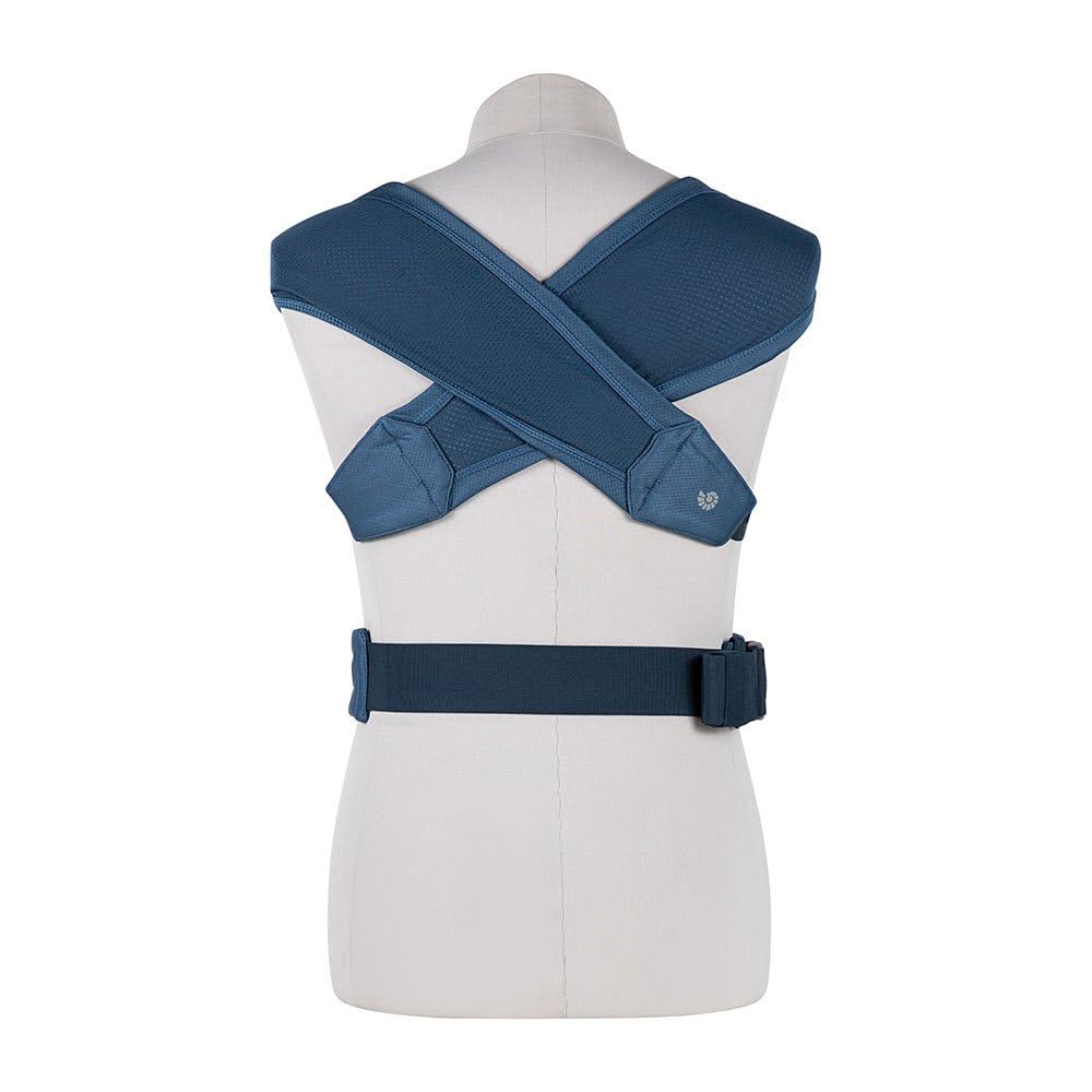 Ergobaby Embrace Soft Air Mesh Marsupio per neonati fin dai primi giorni, Marsupio porta bebè a 2 posizioni, Marsupio neonati ergonomico, Blue