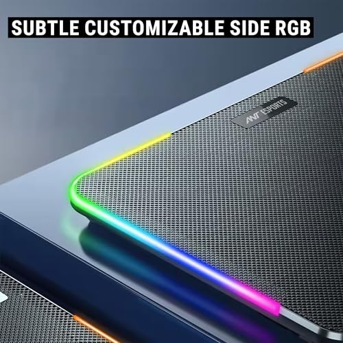 Image of Ant Esports NC250 RGB Laptop Cooling Pad, Laptop Cooler with Mobile Holder 6 Quite Fans Fan Speed Controller 7 Height Adjustable Angle 2USB Ports Compatible for Laptop up to 15.6 inch