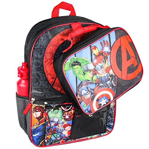 Bioworld Marvel Avengers Superhero 5-Piece Backpack Lunch Tote Set4