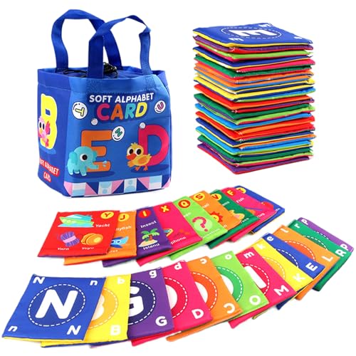 Cartes flash alphabet éducatives et jeu ABC lavable avec sac