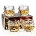 GLASKEY Whiskey Glasses, Set of 4 Scotch Glass Tumblers for Drinking Bourbon, Cognac, Irish Whisky, Large 7-12oz Premium Lead-Free Crystal Old Fashioned Glass