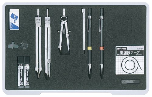 Dorapasu coffret de compas de précision et instruments de géométrie importés du Japon 6 pièces