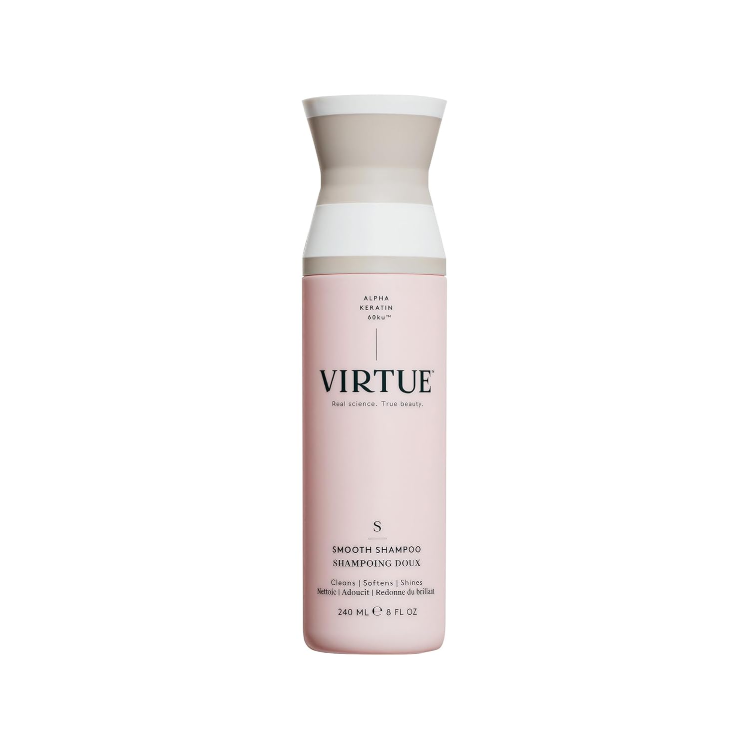 VIRTUE Smooth Sulfate Free Shampoo for Frizz Control for Curly Hair, Safe for All Hair Types, Color Safe
