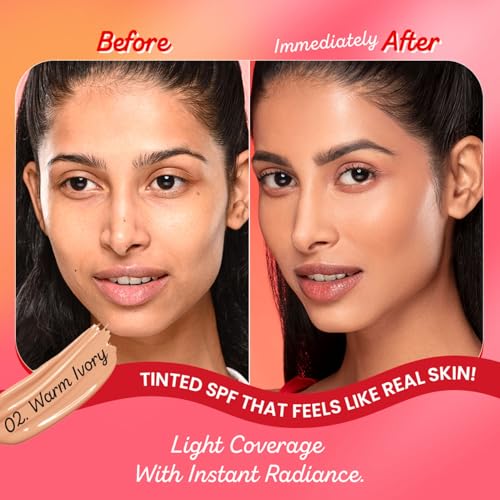 Image of Dot & Key Strawberry Dew Tinted Sunscreen In-Vivo Tested SPF 50+ PA++++ With New-Age UV Filters, Brightens & Protects Skin, Ultra-light, Blends Easily, With Niacinamide, Natural Finish, Non-Sticky | 50ml
