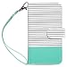 ULAK Galaxy S7 Case, Magnetic Premium PU Leather Flip Wallet Case Stand Folio Cover with Built-in 9 Slots and Wrist Strap for Samsung Galaxy S7 (5.1 inch) 2016 Release (Minimal Mint Stripes)