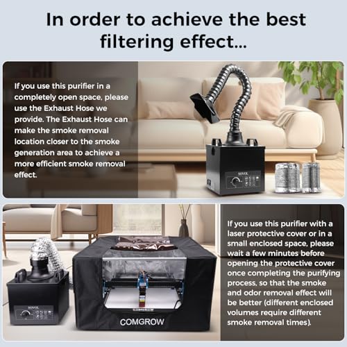 Sovol Solder Fume Extractor, 100W Suction Smoke Absorber Remover with Air Volume 200m³/h, 3-Stage Filtration, 2 shapes of Smoke Hoods and 3 Exhaust Hoses for Welding Smoke Absorption Soldering