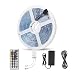 BAILIDA StripSun LED Strip Lights SMD 5050 Waterproof 16.4ft 5M 300leds RGB Color Changing Flexible LED Rope Lights with 44Key Remote +12V 5A Power Supply +IR Control Box