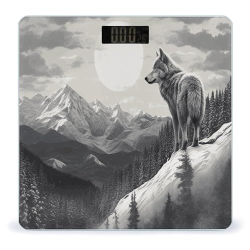Balanza digital de baño con vidrio templado Snow Mountain miniatura 1